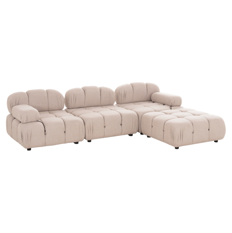 Interior - POLYMORPHIC SOFA SHIFTER HM6073.12 TEXTURED FABRIC IN LIGHT BEIGE COLOR 290x196x76Hcm.
