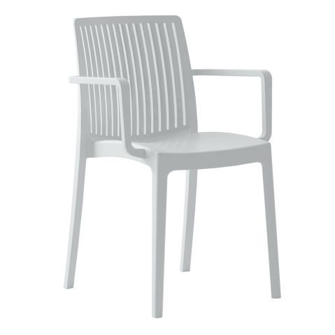 Scaune - Fotolii - POLYPROPYLENE ARMCHAIR IDA HM6127.01 WHITE 53x50x82Hcm.