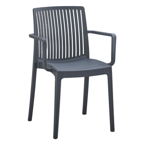 Scaune - Fotolii - POLYPROPYLENE ARMCHAIR IDA HM6127.03 GREY 53x50x82Hcm.