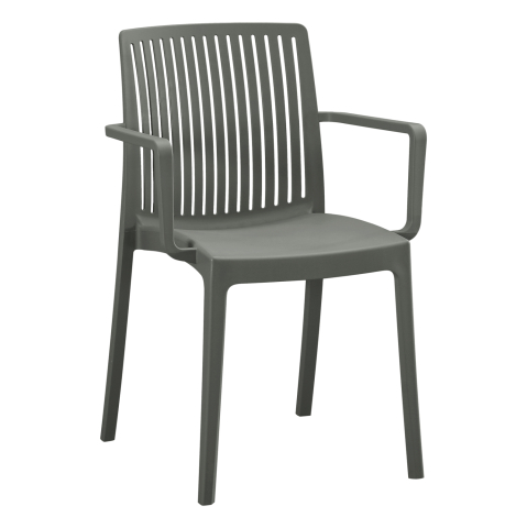 Scaune - Fotolii - POLYPROPYLENE ARMCHAIR IDA HM6127.04 DARK OLIVE 53x50x82Hcm.