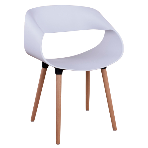 Interior - Polypropylene Armchair Maggie HM8600.01 in white color 59x53x80 cm