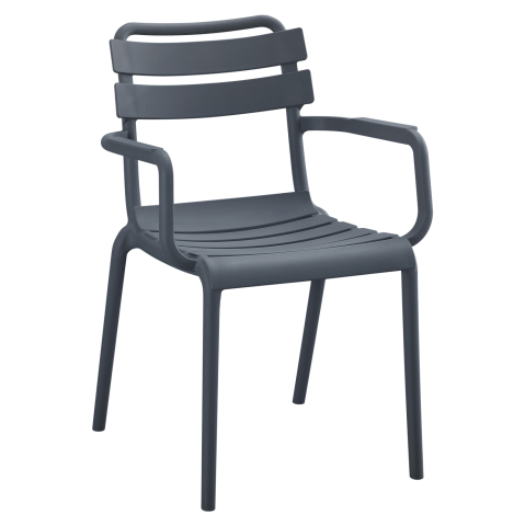 Scaune - Fotolii - POLYPROPYLENE ARMCHAIR PHILLY HM6123.03 GREY 58.5x49x83.5Hcm.