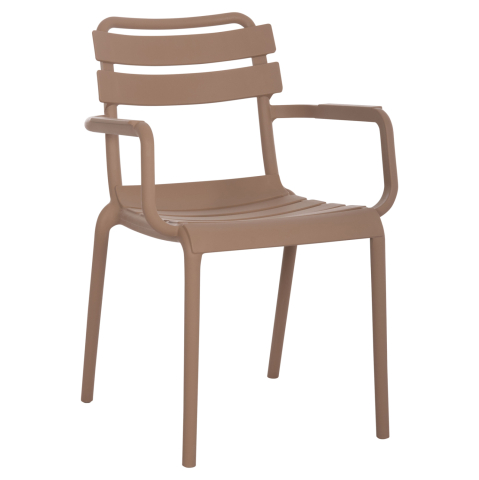 Scaune - Fotolii - POLYPROPYLENE ARMCHAIR PHILLY HM6123.06 BEIGE 58.5x49x83.5Hcm.