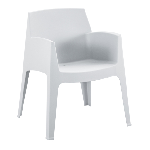 Exterior - POLYPROPYLENE ARMCHAIR SLEEK HM6370.01 WHITE 68x63x82.5Hcm.