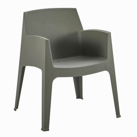 Exterior - POLYPROPYLENE ARMCHAIR SLEEK HM6370.05 DARK OLIVE GREEN 68x63x82.5Hcm.
