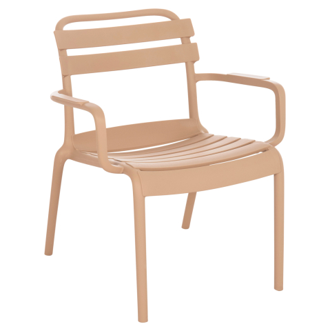 Exterior - POLYPROPYLENE LOUNGE ARMCHAIR KORVER HM6333.04 CAPPUCCINO 63.5x65x76Hcm.