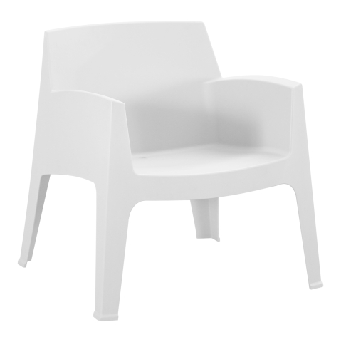 Exterior - POLYPROPYLENE LOUNGE ARMCHAIR SLEEK HM6365.01 WHITE 62x68x73Hcm.