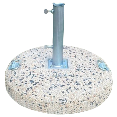 Umbrele - Baze - PREMIUM UMBRELLA BASE HM5476.50P CONCRETE MOSAIC 50KG WITH HANDLES AND GALVANISED TUBE Φ62mm
