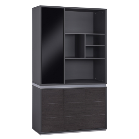Biblioteci - PROFESSIONAL OFFICE BOOKCASE ROSEWOOD HM2091L 120x40x200cm