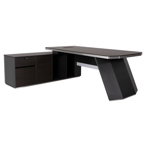 Birouri - PROFESSIONAL OFFICE DESK LEFT CORNER ROSEWOOD HM2083L 220x180x76Hcm