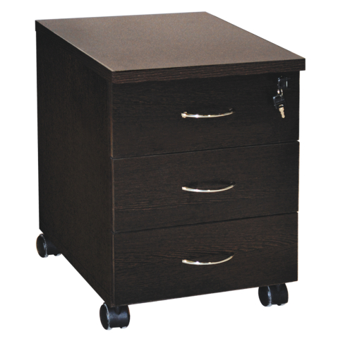 Sertare - Professional office drawer HM2011.02 wenge with 3 drawers 38X48X53cm