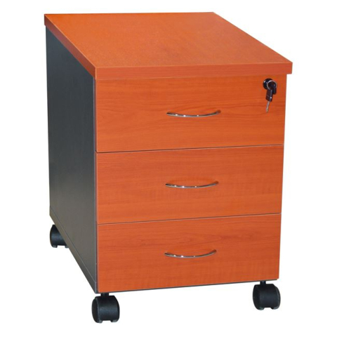 Sertare - Professional office drawer HM2011.03 cherry color with 3 drawers 38X48X53cm
