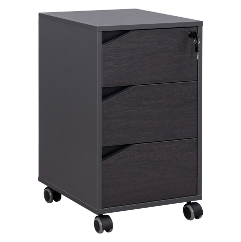 Sertare - Professional Office Drawer with wheels Rosewood HM2108 40x42x60Ηcm