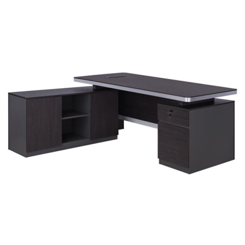 Birouri - Professional office left corner HM2092L Rosewood 180x160x76cm