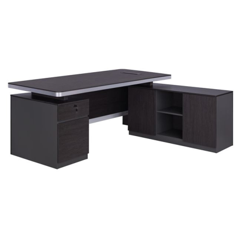 Birouri - Professional office right corner HM2092R Rosewood 180x160x76cm