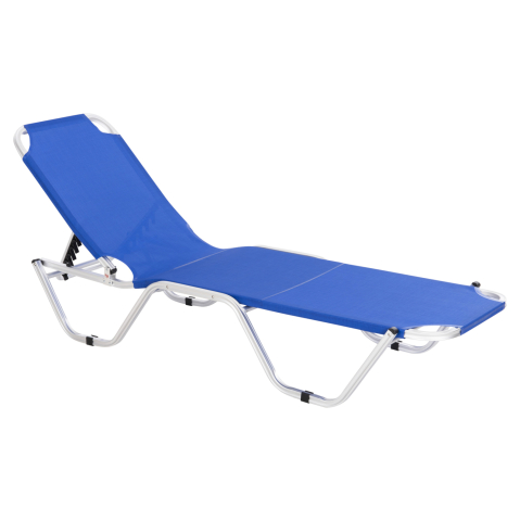 Exterior - Professional Sunbed Aluminum HM5071.01 Blue 60x195x30 cm