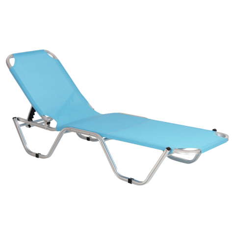 Exterior - Professional Sunbed Aluminum HM5071.08 Light Blue 60x195x30 cm