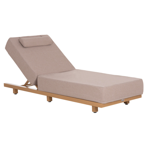 Sezlong-uri - PROFESSIONAL SUNLOUNGER JESSIE HM10714.05 HEAT TRANSFER ALUMINUM-BEIGE CUSHION 200x71x79Hcm