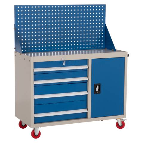 Dulapuri metalice - PROFESSIONAL TOOL CHEST HEAVY DUTY BRUTE HM6638 METALLIC IN BLUE/WHITE 107x51.5x132Hcm.