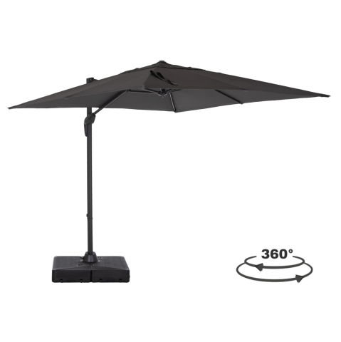 Umbrele - Baze - PROFESSIONAL UMBRELLA 2.7x2.7m WITH WATER BASE JAVANTE HM10857.01 GREY ALUM. and SHADE