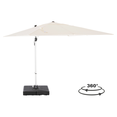 Umbrele - Baze - PROFESSIONAL UMBRELLA 2.7x2.7m WITH WATER BASE JAVANTE HM10857.02 WHITE ALUM. and SHADE
