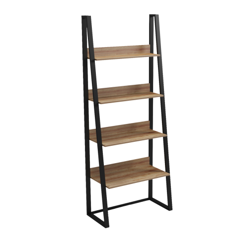 Vitrine - RACK IZABEL HM18376.01 METAL FRAME--MELAMINE IN OAK 75x36x185Hcm.