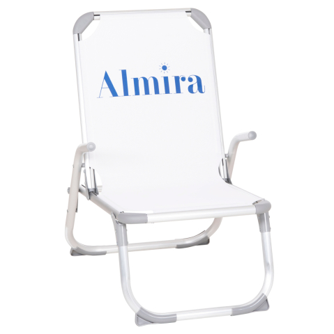 Scaune de plaja - RAISED BEACH CHAIR HEAVY DUTY ALUMINUM ALMIRA HM6431.03 WHITE TEXTILENE 53x68x80Hcm