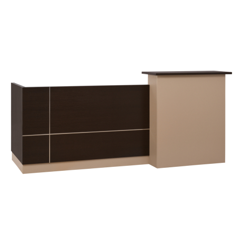 Covoare de zona - RECEPTION DESK DALTON HM2068.01 MELAMINE IN WENGE-BEIGE 240x80x106Hcm.