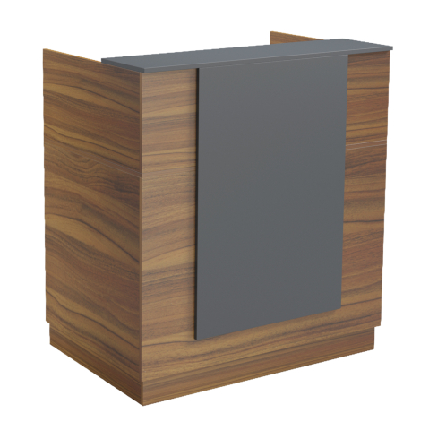 Covoare de zona - RECEPTION DESK KARMEN HM2155.03 MELAMINE IN WALNUT/GREY 100x70x110Hcm.