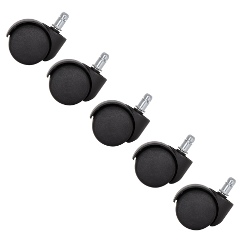 Piese de schimb - REPLACEMENT CASTOR WHEELS 5PCS SET FOR OFFICE CHAIRS HM1197--BLACK