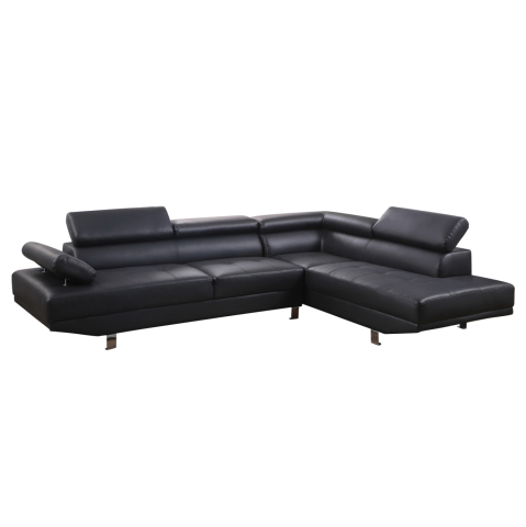 Interior - RIGHT CORNER SOFA GORO HM3085.10L BLACK PU 270x200x87H cm