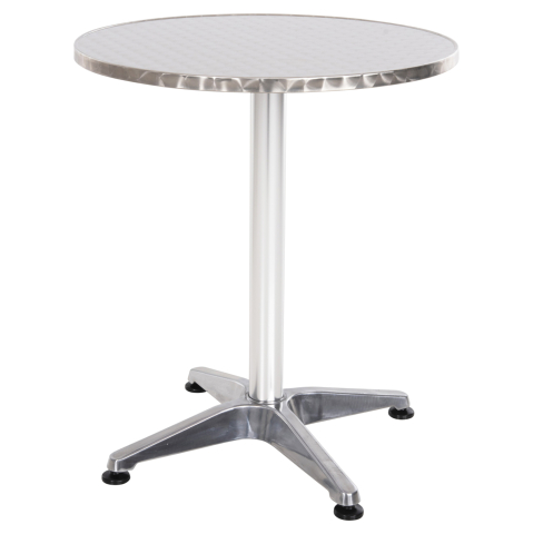 Mese - ROUND ALUMINUM TABLE FRODO HM5539 METALLIC COLOR-4-PRONGED BASE Φ59,5x69,5Hcm.