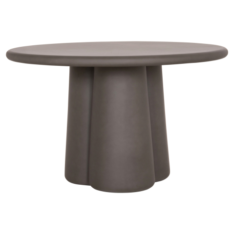 Mese - ROUND DINING TABLE NAYU HM6583.01 GREY FIBER CEMENT Φ120x73Hcm.