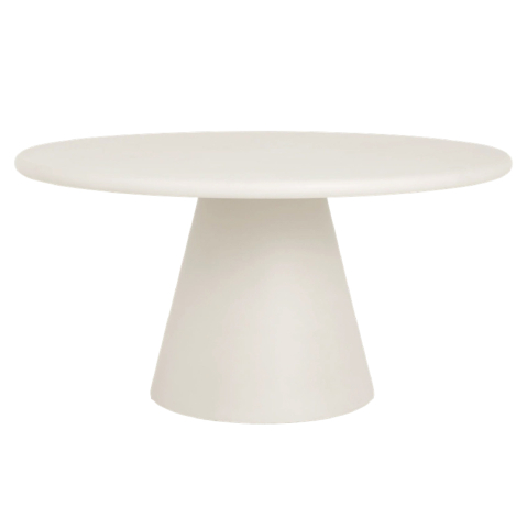 Mese - ROUND DINING TABLE RAIKO HM6573.02 BEIGE FIBER CEMENT Φ130x75Hcm