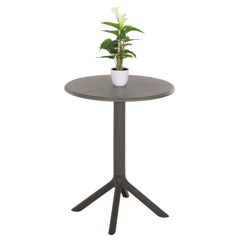Mese - ROUND POLYPROPYLENE TABLE TERRIN HM6124.15 OLIVE GREEN Φ60x75Hcm.