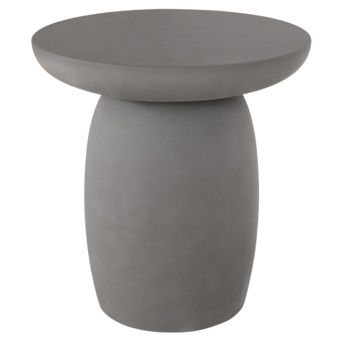 Mese - ROUND SIDE TABLE HIKARI HM6593.01 GREY FIBER CEMENT Φ46x48Hcm