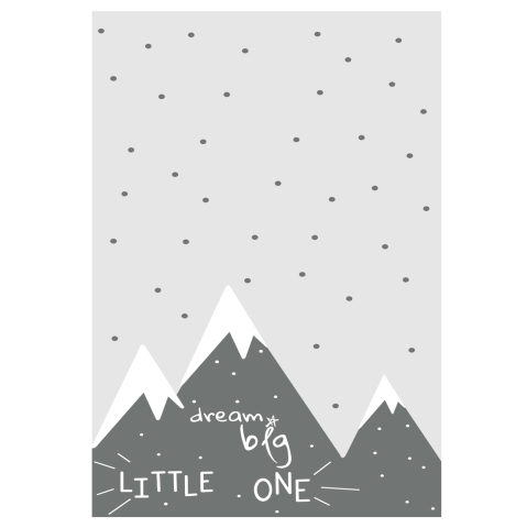 Covoare pentru copii - SERIES KIDDER HM7678.11 80Χ150cm, grey-beige carpet, mountain image, fringes