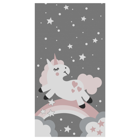 Covoare pentru copii - SERIES KIDDER HM7678.15 80Χ150cm, kids rug with unicorn, fringes