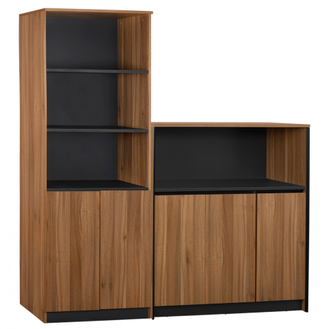 Biblioteci - Set 2 pieces Professional Office Library with cabinet Supreme hM11371