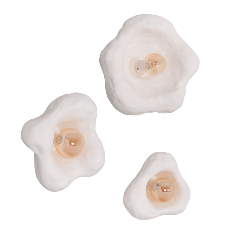 Iluminat - SET 3PCS WALL SCONCES LUXON HM10725.01 FIBER CEMENT IN WHITE [S-M-L]