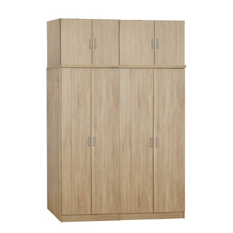Interior - Set 4 pieces Wardrobe Four Leaf with loft Sonama 160x42x241 HM11353.02