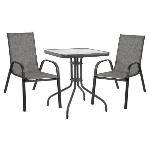 Seturi mese dining - Set Dining Table 3 pieces and 2 chairs and 1 Table HM5183.01
