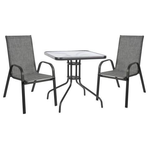 Seturi mese dining - Set Dining table 3 pieces with 2 chairs and 1 Table HM5185.01