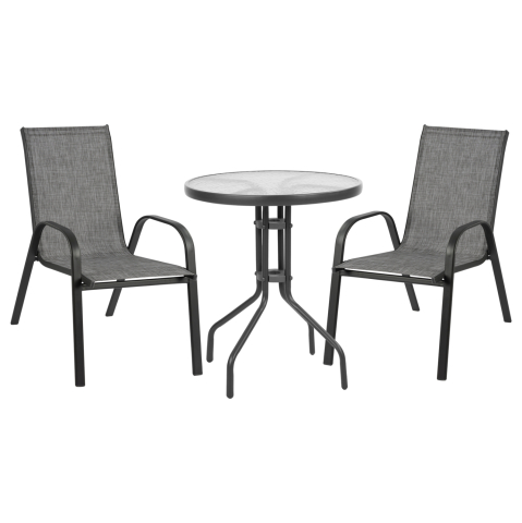 Seturi mese dining - Set Dining Table 3 pieces with 2 chairs and Table HM5181.01