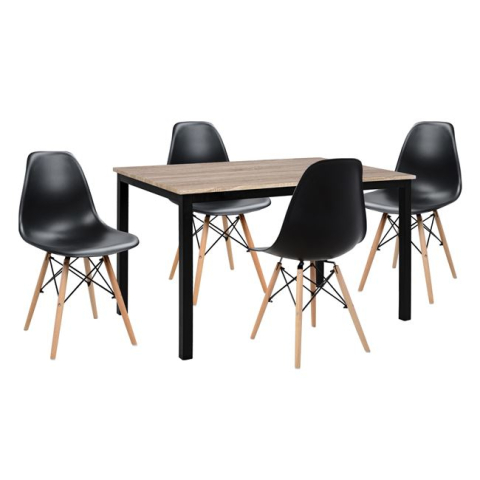 Seturi de sufragerie - Set Dining Table 5 pieces HM10340 Table and 4 Chairs Twist 110x70x76 cm