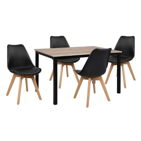 Seturi de sufragerie - Set Dining Table 5 pieces HM10341 Table 110x70x76 cm and 4 chairs Vegas
