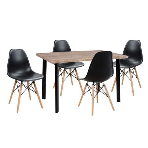 Seturi de sufragerie - Set Dining Table 5 pieces HM10343 Table and 4 chairs Twist 110x70x75.5 cm