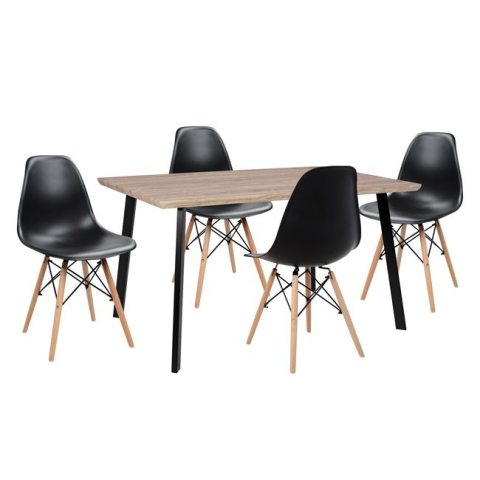 Seturi de sufragerie - Set Dining Table 5 pieces HM10346 Table 140x80x76 cm and 4 Chairs Twist