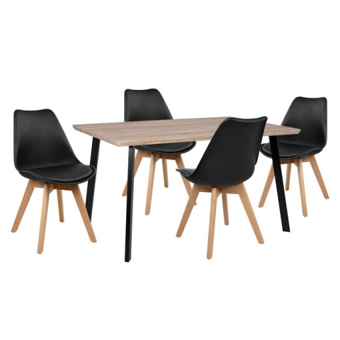 Seturi de sufragerie - Set Dining Table 5 pieces HM10347 Table 140x80x76 cm and 4 chairs Vegas