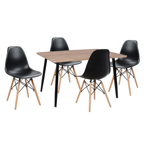 Seturi de sufragerie - Set Dining Table 5 pieces HM10349.01 Table and Chairs Twist 120x70x76,5 cm
